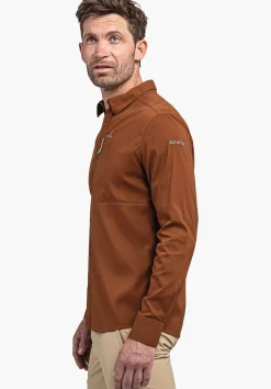 MEN SCHÖFFEL <Always dry in comfortable hiking shirt rot