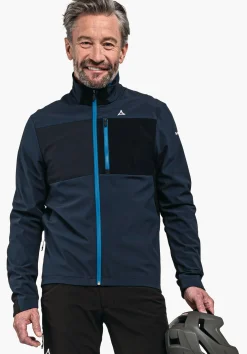 MEN SCHÖFFEL Bike<Bike softshell jacket in a material mix orange