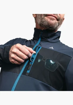 MEN SCHÖFFEL Bike<Bike softshell jacket in a material mix orange