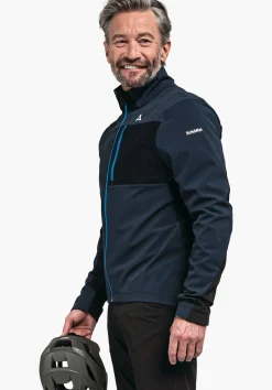 MEN SCHÖFFEL Bike<Bike softshell jacket in a material mix orange