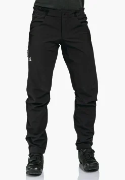 MEN SCHÖFFEL Pants Long|Bike<Bike softshell pants in a material mix black