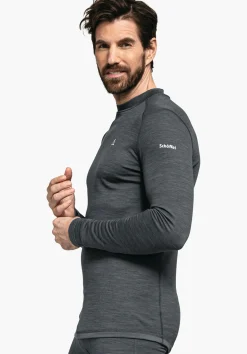 MEN SCHÖFFEL Skiing<Body temperature regulating Merino shirt blue