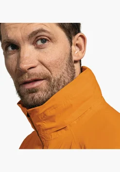 MEN SCHÖFFEL Bike<Breathable rain jacket for cycle trips rot