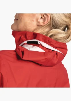 WOMEN SCHÖFFEL Bike<Breathable rain jacket for cycle trips red