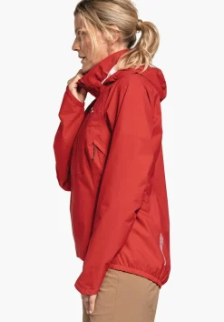 WOMEN SCHÖFFEL Bike<Breathable rain jacket for cycle trips red