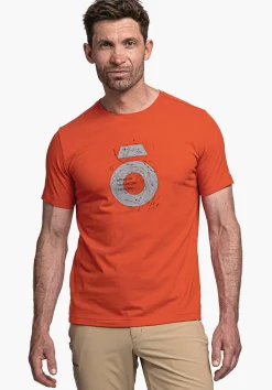 MEN SCHÖFFEL <Breathable t shirt for hiking orange