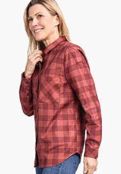 WOMEN SCHÖFFEL Travel/Leisure<Casual blouse from Tencel material mix red