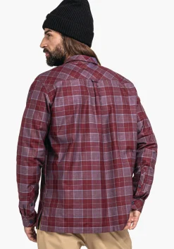 MEN SCHÖFFEL Travel/Leisure<Casual shirt made of Tencel material mix red