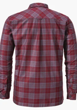 MEN SCHÖFFEL Travel/Leisure<Casual shirt made of Tencel material mix red