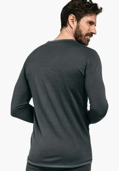 MEN SCHÖFFEL Skiing|Trek & Hike<Climate-regulating merino longsleeve blue