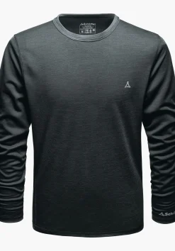 MEN SCHÖFFEL Skiing|Trek & Hike<Climate-regulating merino longsleeve blue