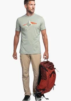 MEN SCHÖFFEL <Environmentally friendly t shirt for hiking grün