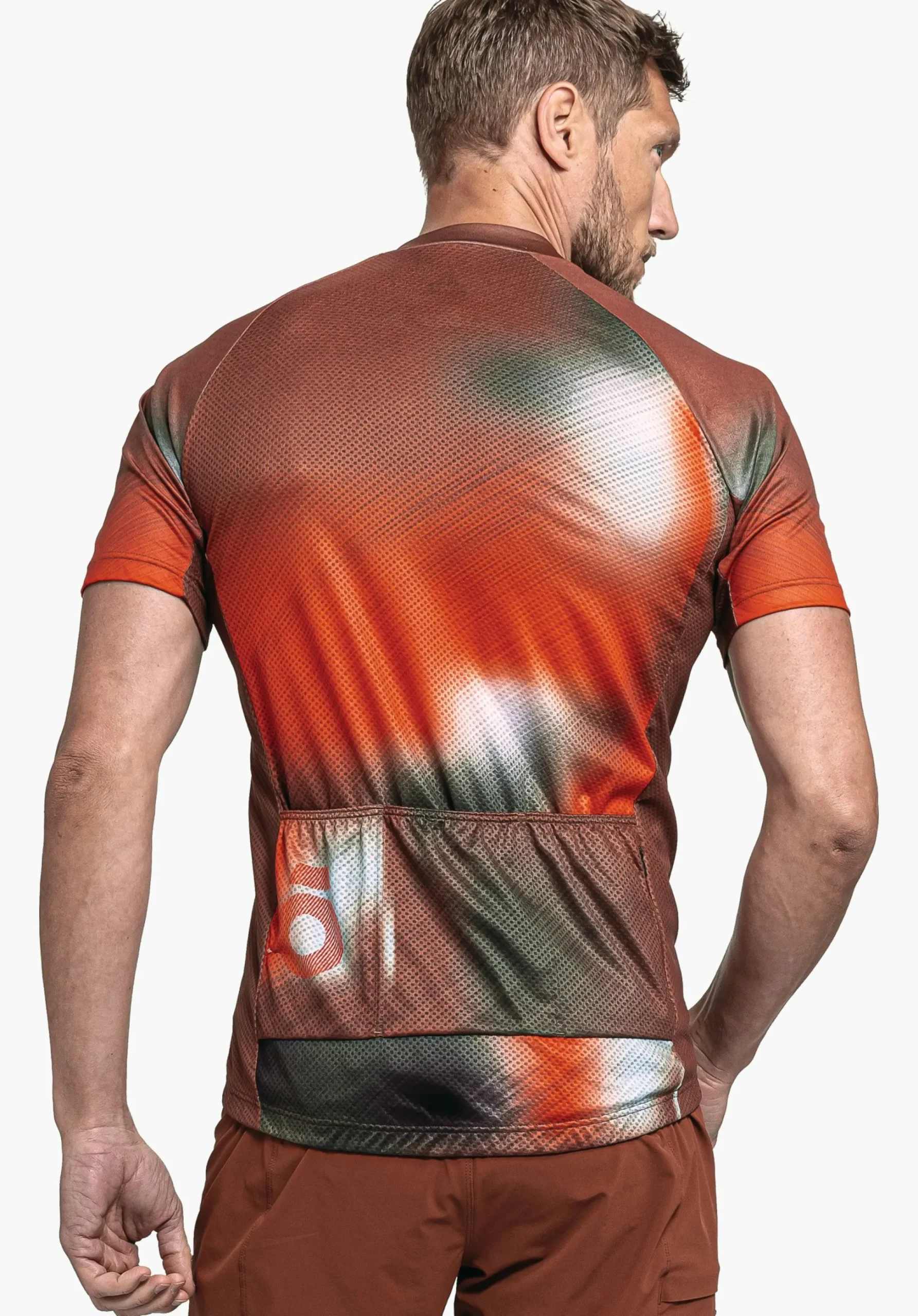 MEN SCHÖFFEL Bike<Functional bike jersey with top features orange