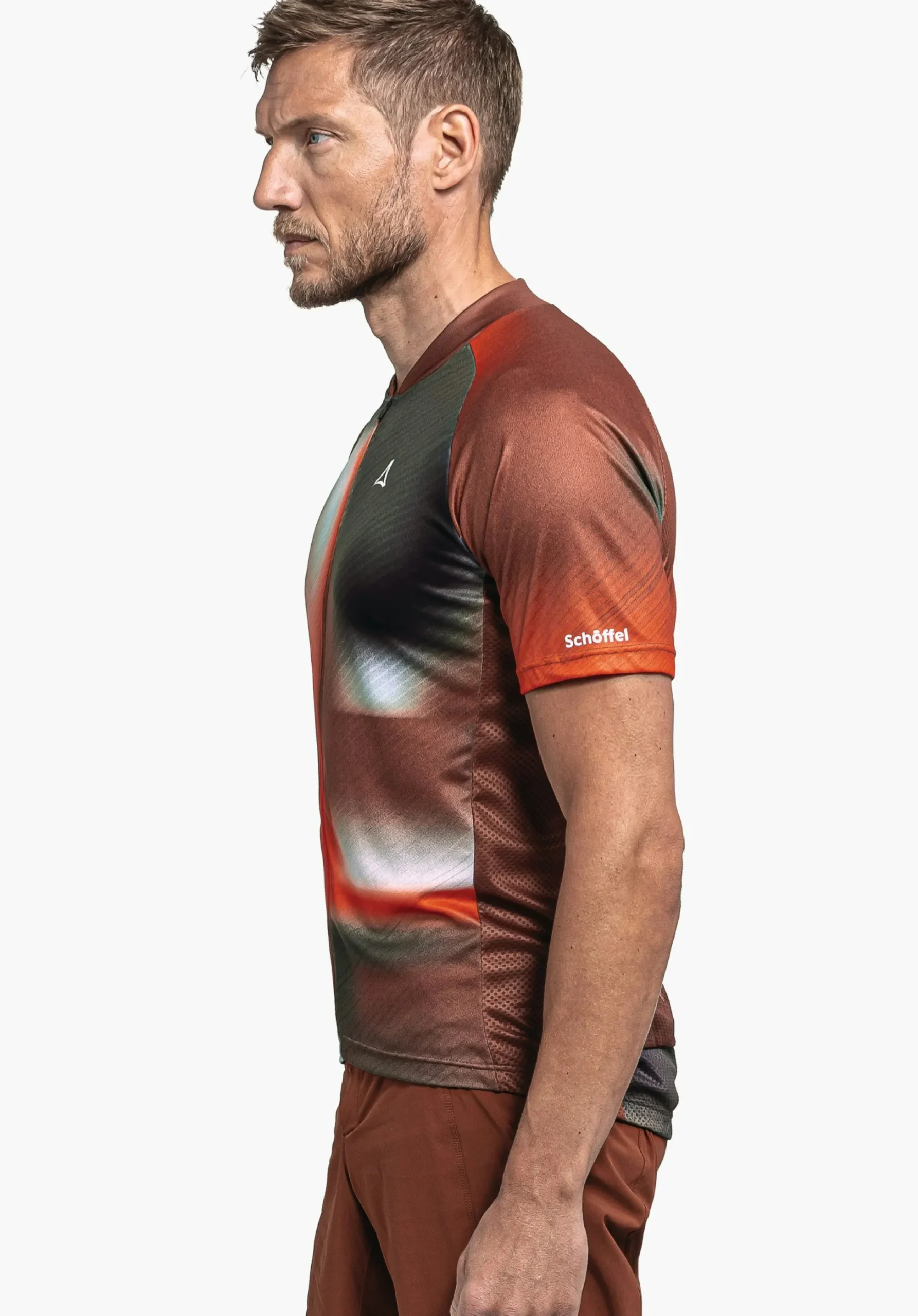 MEN SCHÖFFEL Bike<Functional bike jersey with top features orange