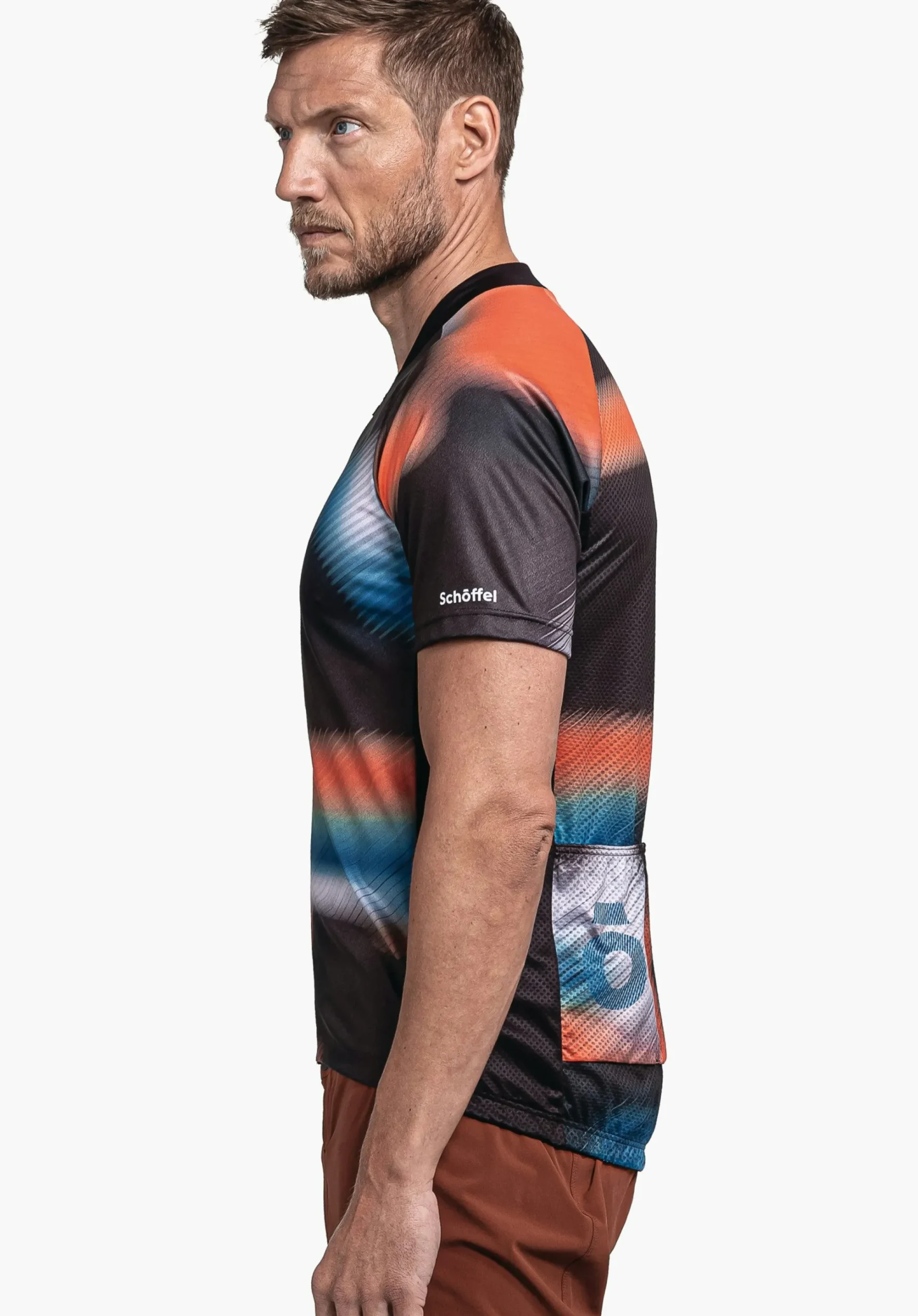 MEN SCHÖFFEL Bike<Functional bike jersey with top features orange