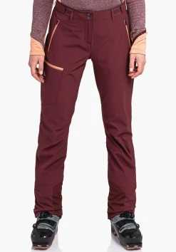 WOMEN SCHÖFFEL Ski Tour|Mountaineering|Pants Long<Functional softshell ski touring pants red