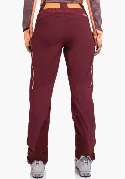WOMEN SCHÖFFEL Ski Tour|Mountaineering|Pants Long<GORE-TEX® softshell ski touring pants red