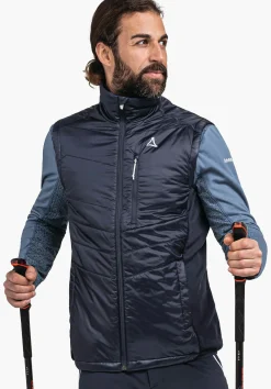 MEN SCHÖFFEL Trek & Hike<Hybrid vest with recycled padding blue