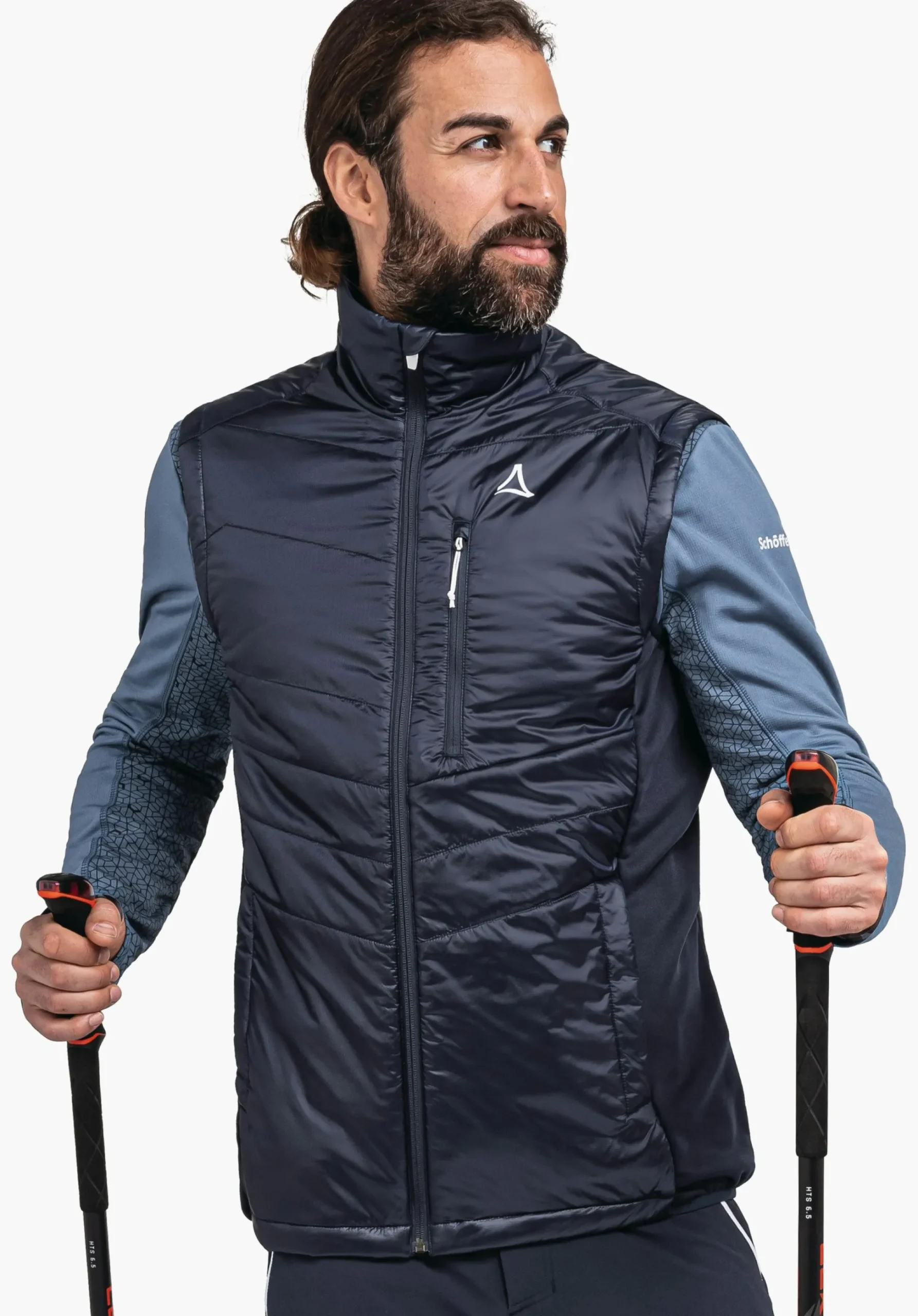 MEN SCHÖFFEL Trek & Hike<Hybrid vest with recycled padding blue