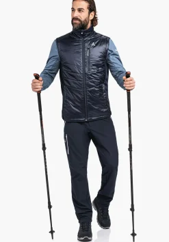 MEN SCHÖFFEL Trek & Hike<Hybrid vest with recycled padding blue