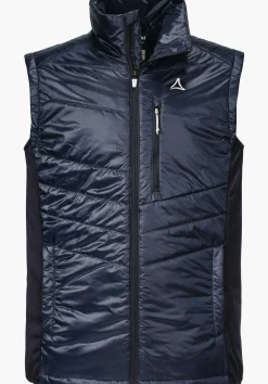 MEN SCHÖFFEL Trek & Hike<Hybrid vest with recycled padding blue