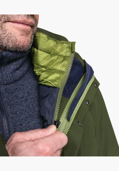 MEN SCHÖFFEL Trek & Hike|Double Jackets<3in1 hiking jacket with thermal inner red