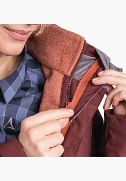 WOMEN SCHÖFFEL Trek & Hike|Double Jackets<3in1 hiking jacket with zip-out fleece red