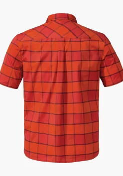 MEN SCHÖFFEL <Light hiking shirt for summer orange