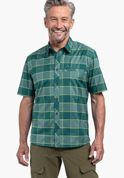 MEN SCHÖFFEL <Light hiking shirt for summer orange