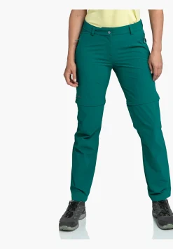 WOMEN SCHÖFFEL Trek & Hike|Pants Zip Off<Light summer pants with zip-off function green