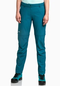 WOMEN SCHÖFFEL Trek & Hike|Pants Zip Off<Light summer pants with zip-off function green
