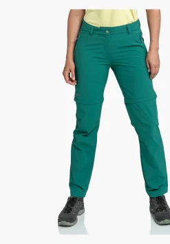 WOMEN SCHÖFFEL Trek & Hike|Pants Zip Off<Light summer pants with zip-off function green