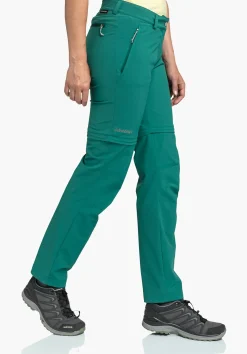 WOMEN SCHÖFFEL Trek & Hike|Pants Zip Off<Light summer pants with zip-off function green