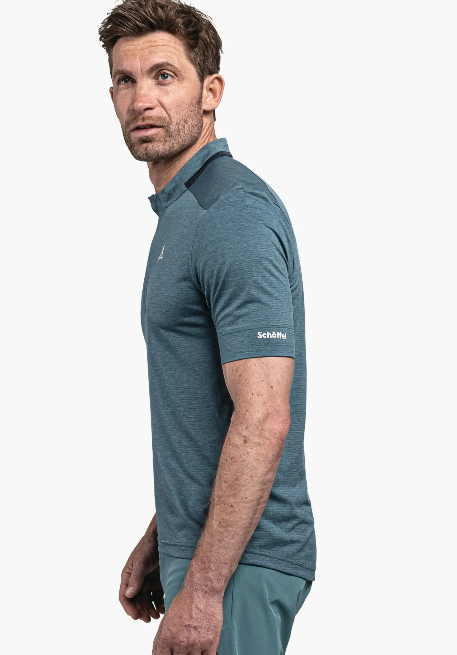 MEN SCHÖFFEL Bike<Lightweight bike shirt with half zip orange