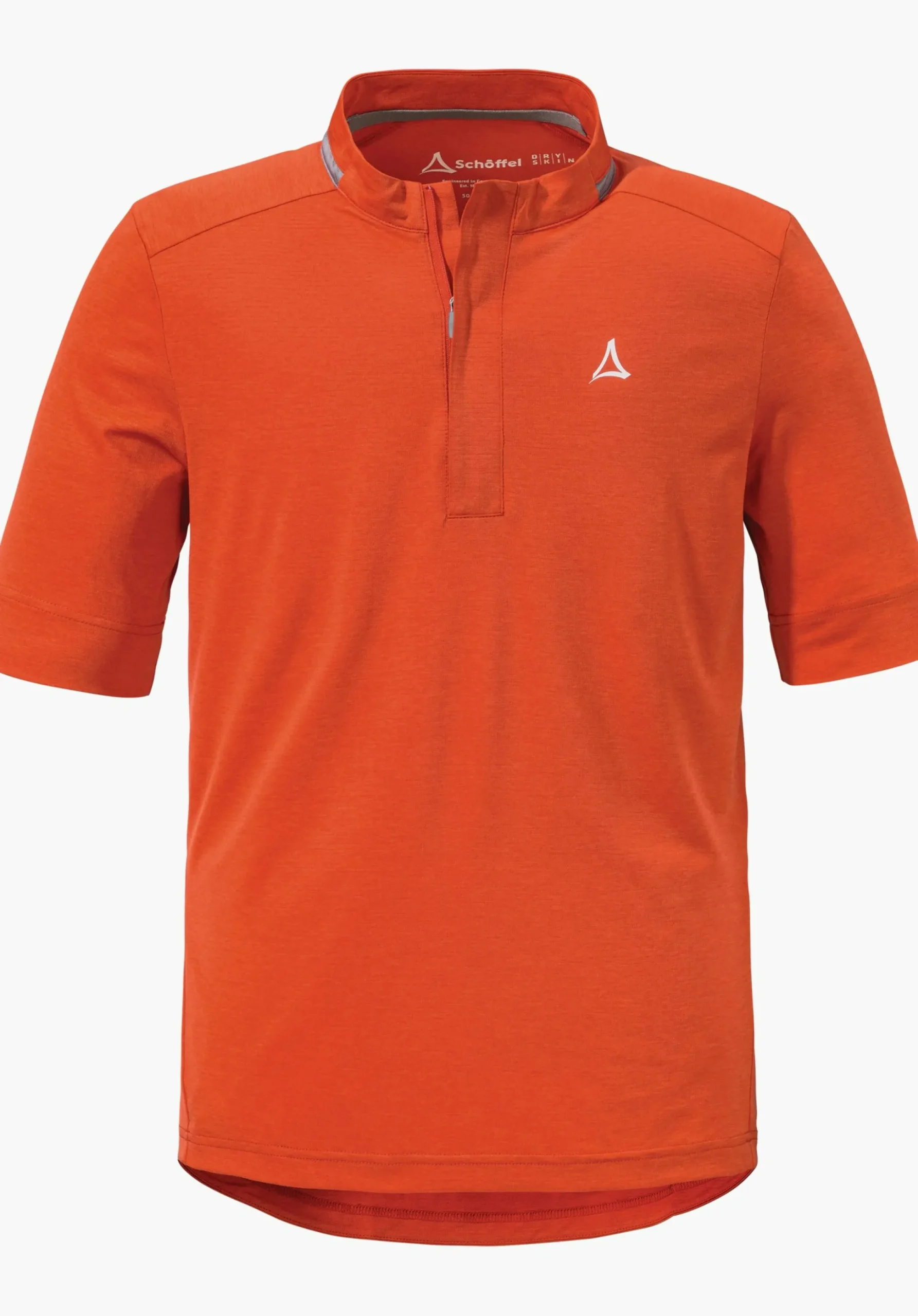 MEN SCHÖFFEL Bike<Lightweight bike shirt with half zip orange