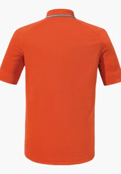 MEN SCHÖFFEL Bike<Lightweight bike shirt with half zip orange