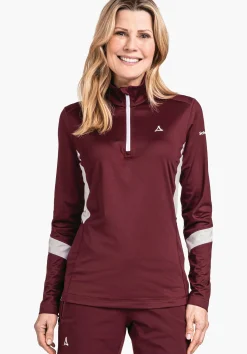 WOMEN SCHÖFFEL Skiing<Longsleeve made of recycled material red