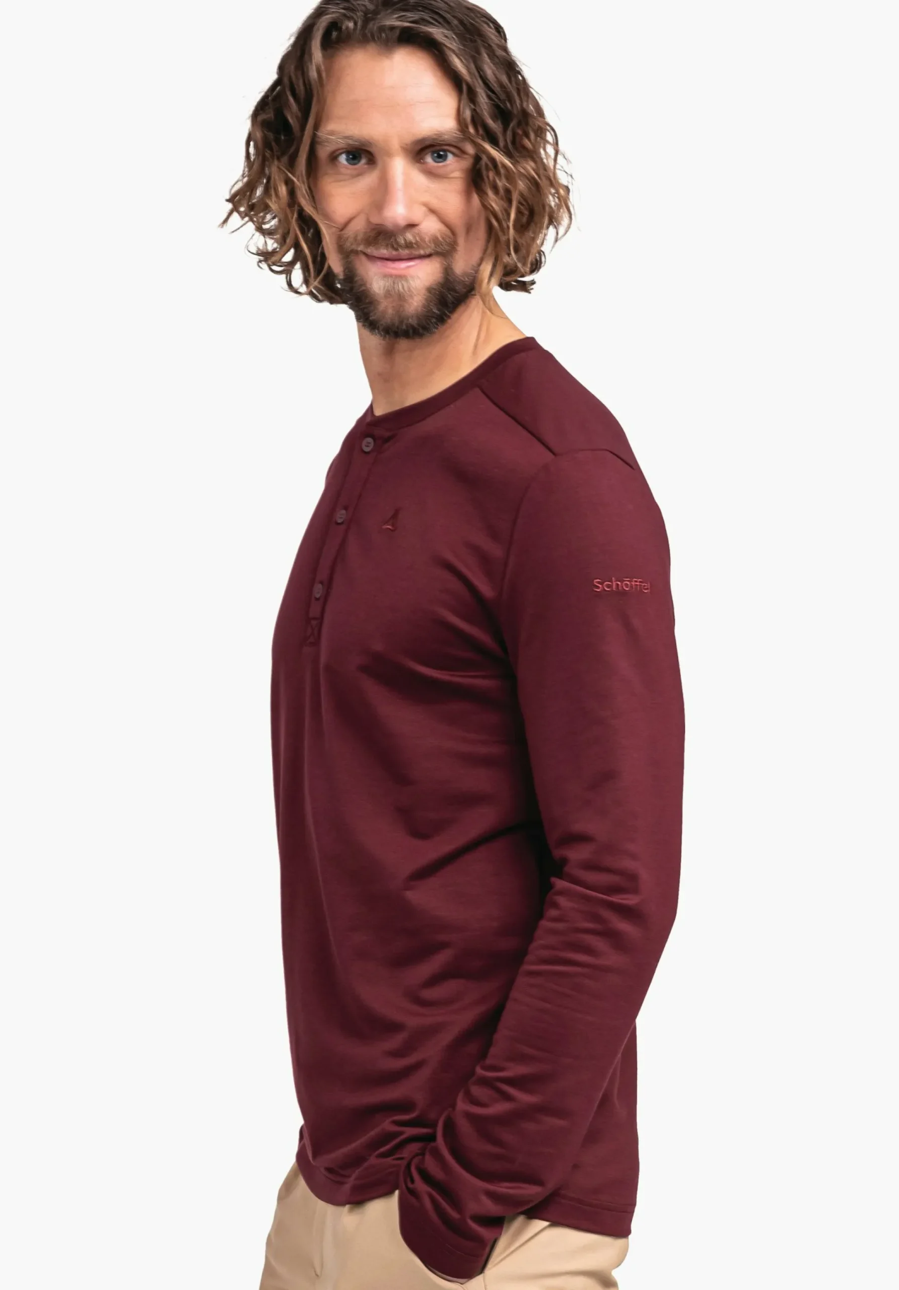 MEN SCHÖFFEL Travel/Leisure<Longsleeve with highest wearing comfort red