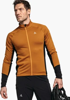 MEN SCHÖFFEL Bike<Longsleeve with three-part back pocket orange