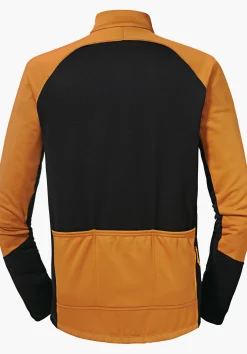 MEN SCHÖFFEL Bike<Longsleeve with three-part back pocket orange