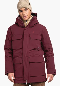 MEN SCHÖFFEL Travel/Leisure|Parka / Coat<Modern waterproof down parka red