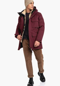MEN SCHÖFFEL Travel/Leisure|Parka / Coat<Modern waterproof down parka red