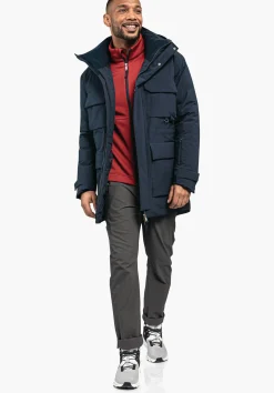 MEN SCHÖFFEL Travel/Leisure|Parka / Coat<Modern waterproof down parka red