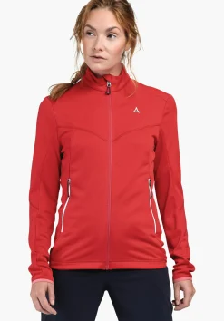 WOMEN SCHÖFFEL <Quick drying hiking fleece jacket rot