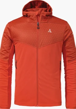 MEN SCHÖFFEL <Quick drying hoody for the mountains orange