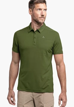 MEN SCHÖFFEL <Quick drying polo shirt orange