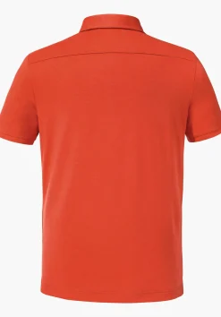 MEN SCHÖFFEL <Quick drying polo shirt orange