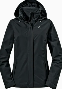 WOMEN SCHÖFFEL Trek & Hike|Outdoor Jackets<Robust, wind- and waterproof rain jacket red