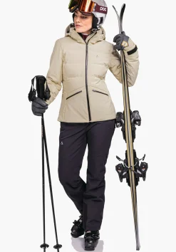 WOMEN SCHÖFFEL Skiing<Ski down jacket with recycled padding beige