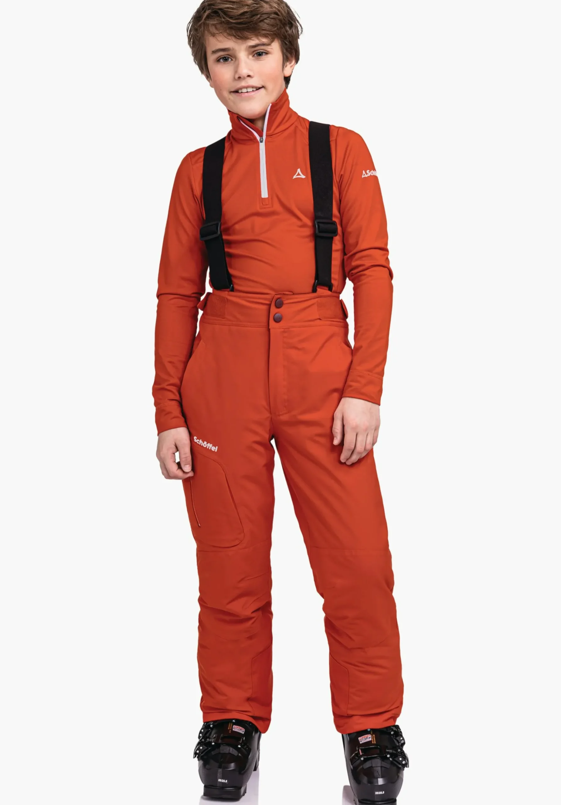 CHILDREN SCHÖFFEL Ski<Ski pants with adjustable braces orange